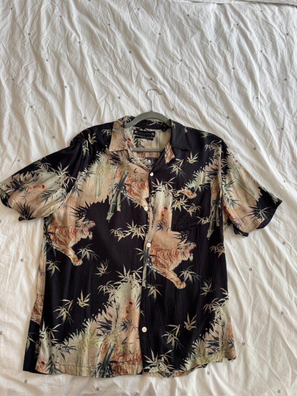 Timor Floral Print Relaxed Fit Button Down Camp Shirt